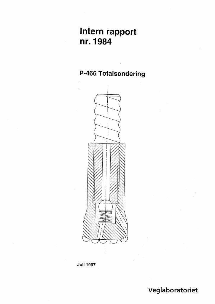 Forsiden av dokumentet P-466 Totalsondering