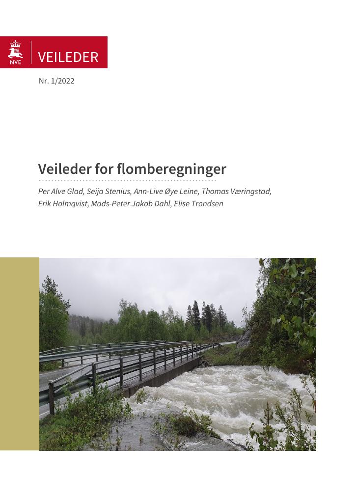 Forsiden av dokumentet Veileder for flomberegninger