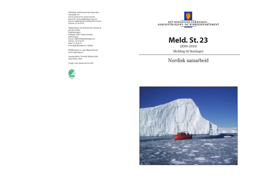 Forsiden av dokumentet Meld. St. 23 (2009–2010)