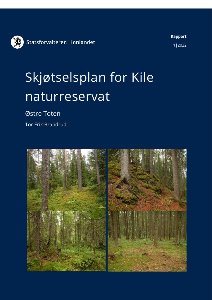 Forsiden av dokumentet Skjøtselsplan for Kile naturreservat : Østre Toten