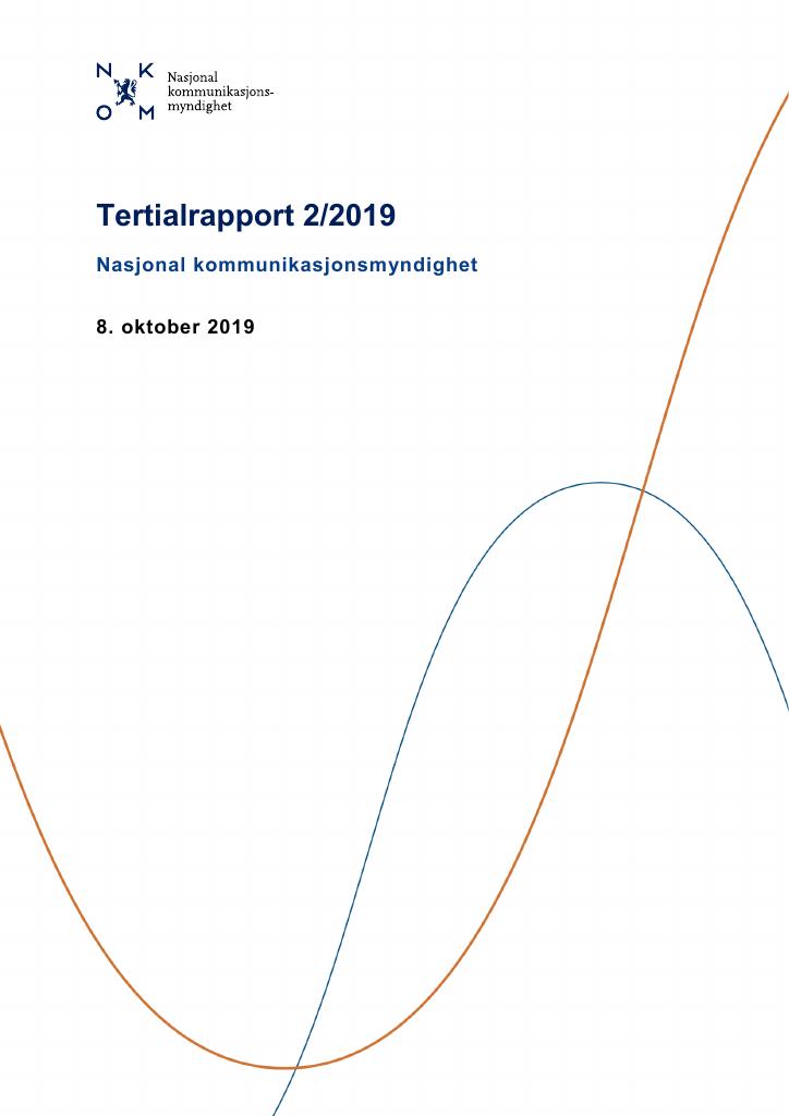 Forsiden av dokumentet Tertialrapport 2/2019