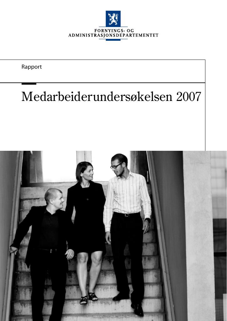 Forsiden av dokumentet Medarbeiderundersøkelsen 2007