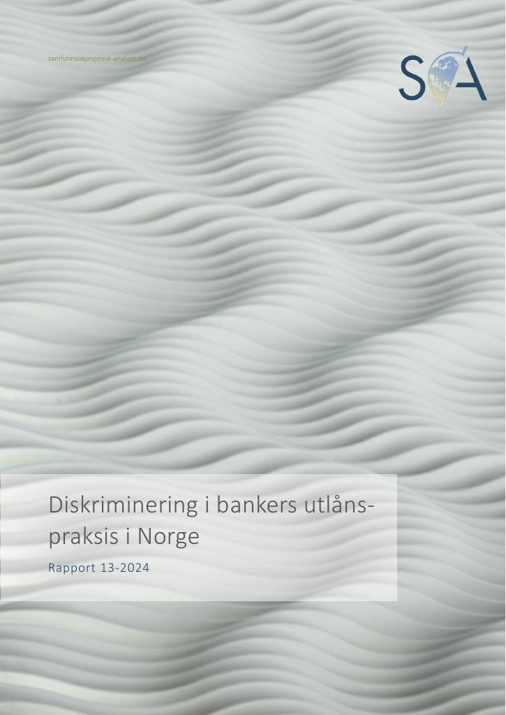 Forsiden av dokumentet Diskriminering i bankers utlånspraksis i Norge