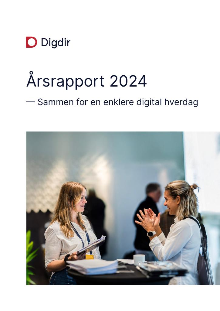 Forsiden av dokumentet Årsrapport Digitaliseringsdirektoratet 2024