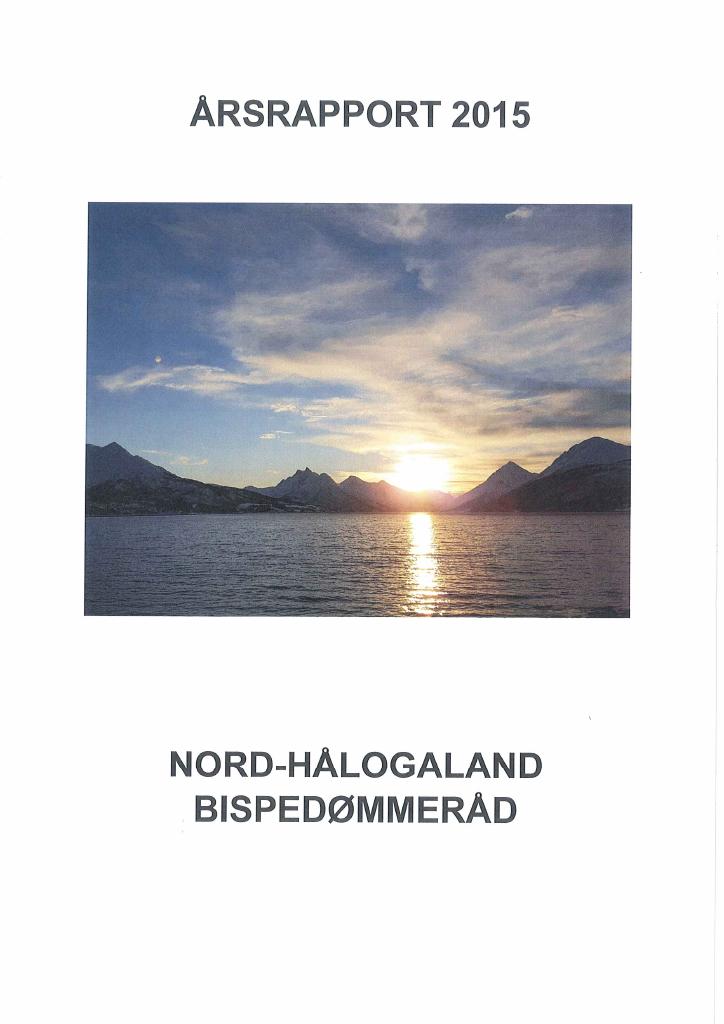 Forsiden av dokumentet Årsrapport Nord-Hålogaland bispedømmeråd 2015