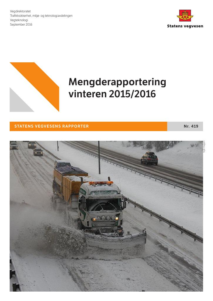 Forsiden av dokumentet Mengderapportering vinteren 2015/2016