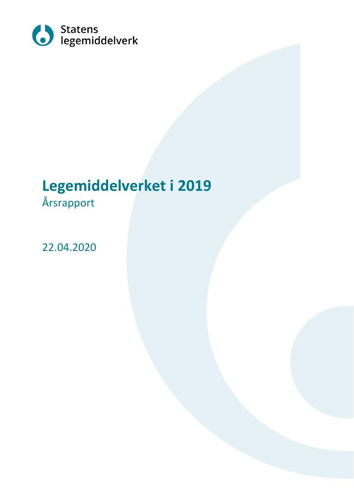 Forsiden av dokumentet Årsrapport Statens legemiddelverk 2019