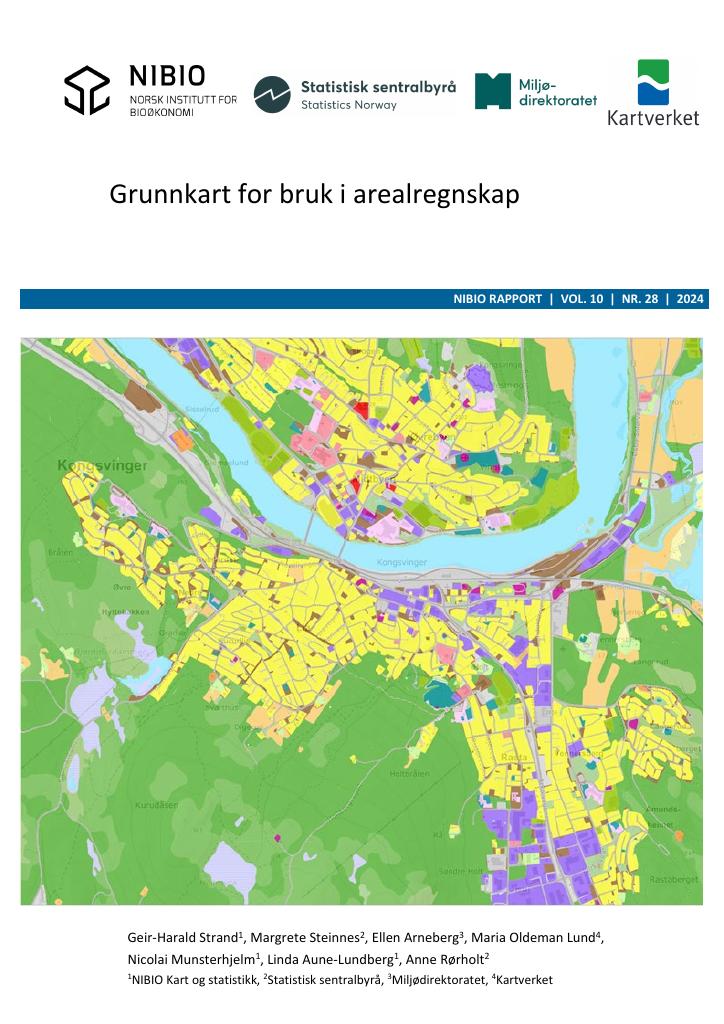 Forsiden av dokumentet Grunnkart for bruk i arealregnskap