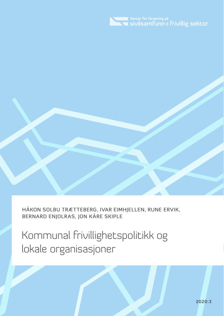 Forsiden av dokumentet Kommunal frivillighetspolitikk og lokale organisasjoner