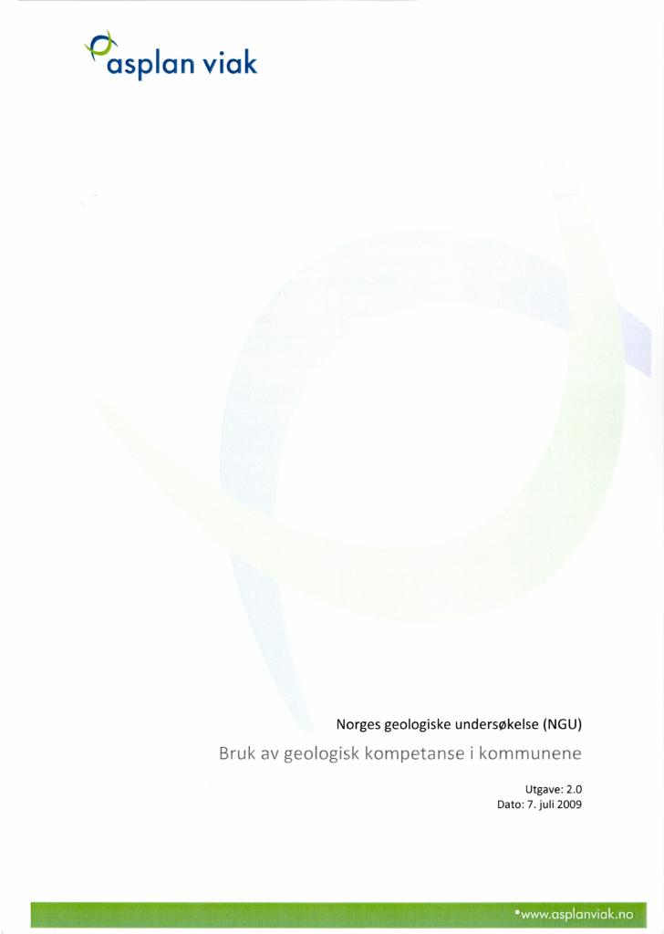 Forsiden av dokumentet Bruk av geologisk kompetanse i kommunene
