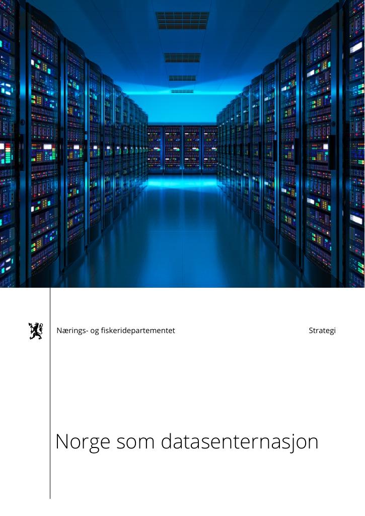 Forsiden av dokumentet Norge som datasenternasjon