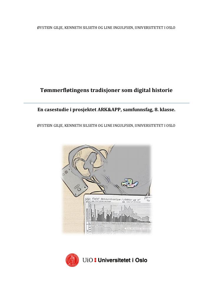 Forsiden av dokumentet Tømmerfløtingens tradisjoner som digital historie