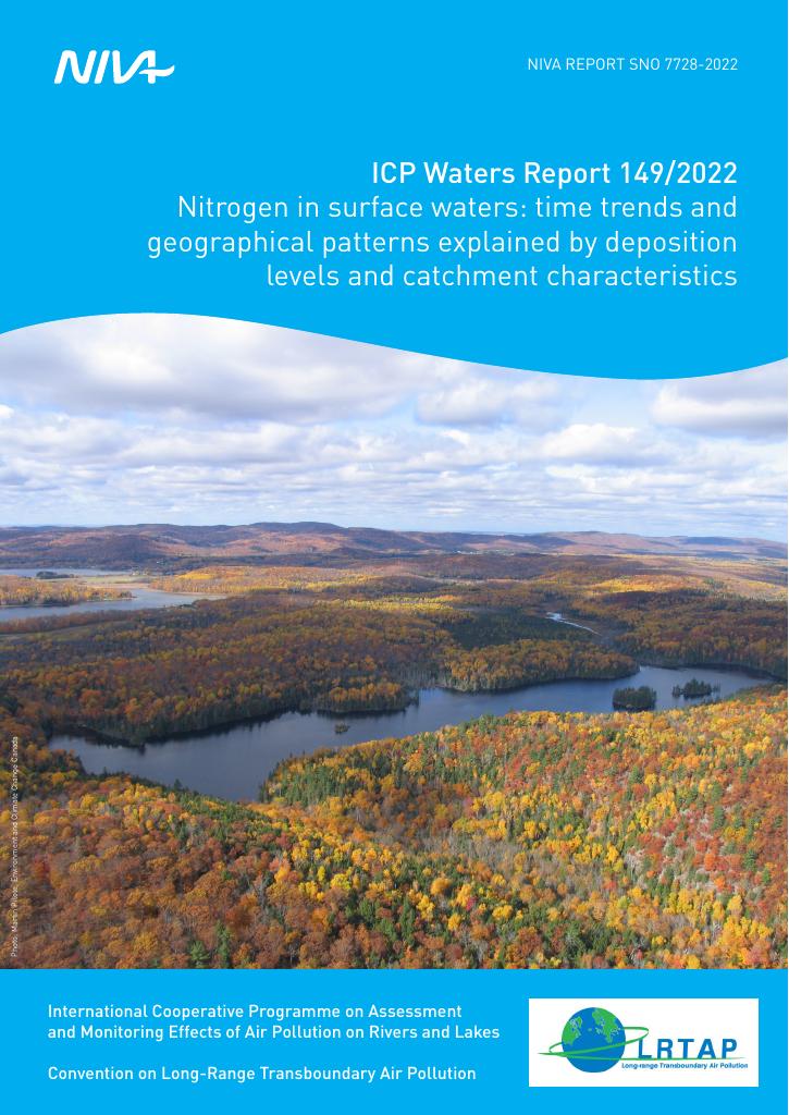 Forsiden av dokumentet Nitrogen in surface waters: time trends and geographical patterns  explained by deposition levels and catchment characteristics