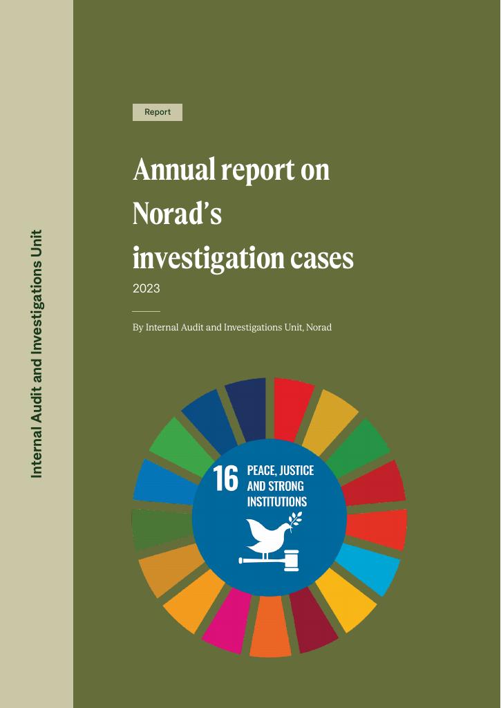 Forsiden av dokumentet Annual report on Norad’s investigation cases 2023