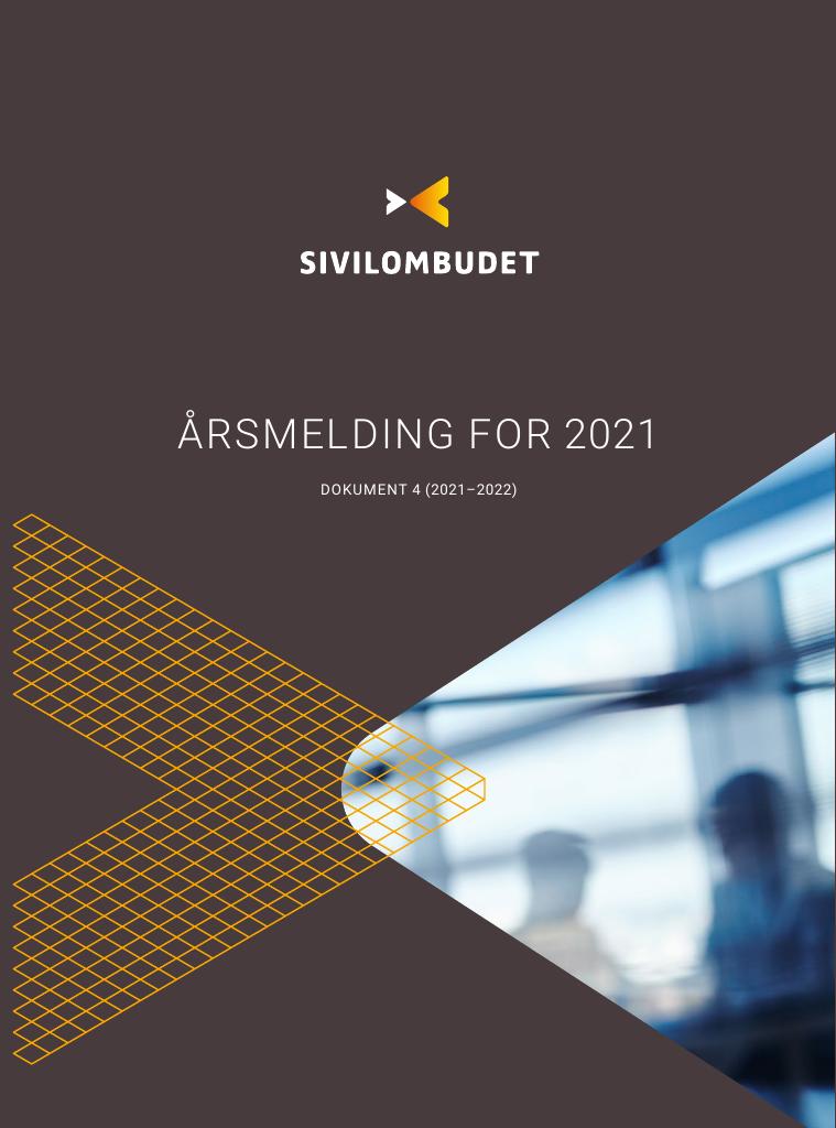 Forsiden av dokumentet Årsrapport Sivilombudet 2021