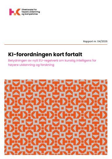 Forsiden av dokumentet KI-forordningen kort fortalt