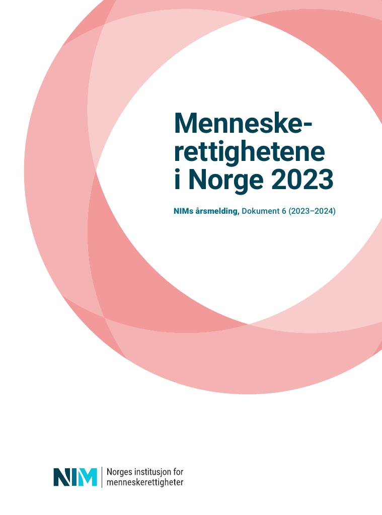 Forsiden av dokumentet Årsrapport Norges institusjon for menneskerettigheter 2023