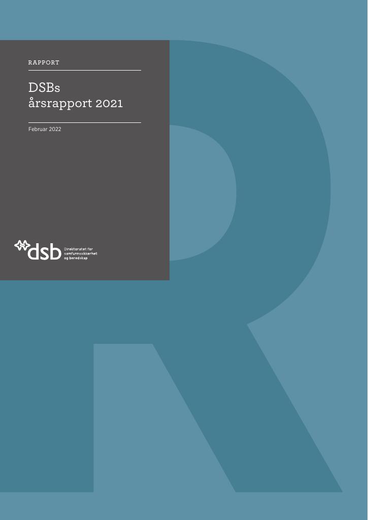 Forsiden av dokumentet Årsrapport Direktoratet for samfunnssikkerhet og beredskap 2021