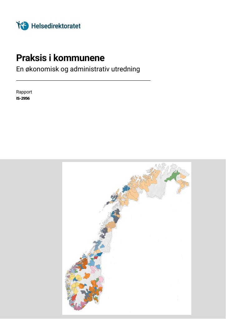 Forsiden av dokumentet Praksis i kommunene