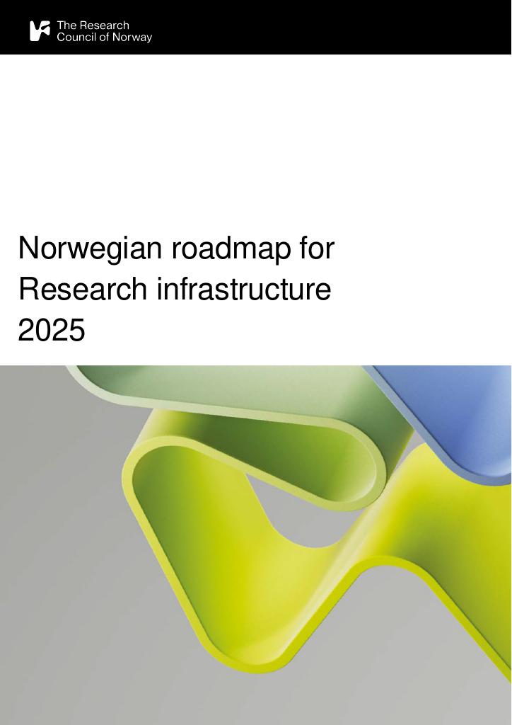 Forsiden av dokumentet Norwegian roadmap for Research infrastructure 2025