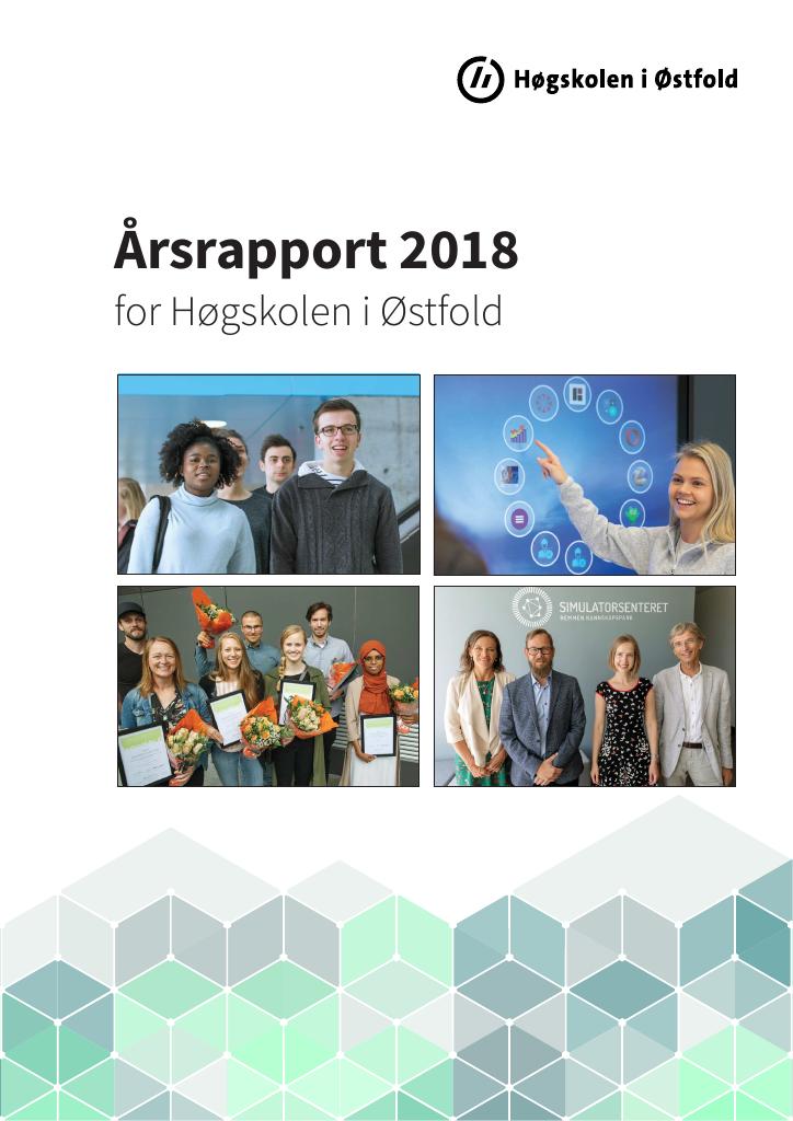 Forsiden av dokumentet Årsrapport Høgskolen i Østfold 2018