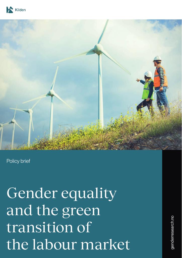 Forsiden av dokumentet Gender equality and the green transition of the labour market