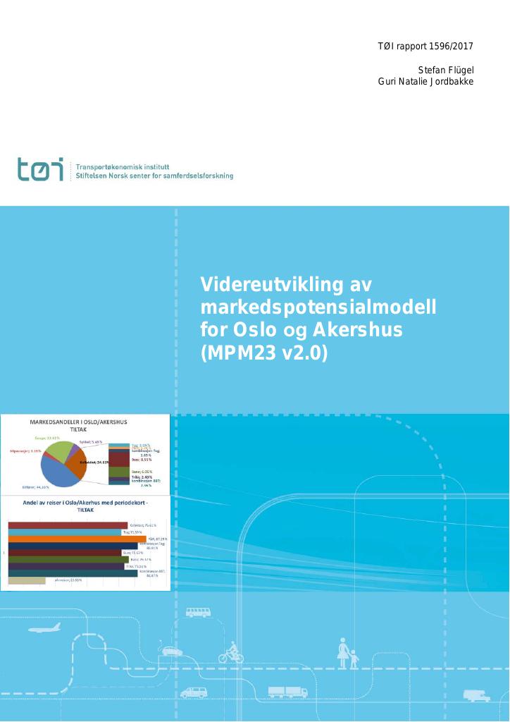 Forsiden av dokumentet Videreutvikling av markedspotensialmodell for Oslo og  Akershus (MPM23 v2.0)