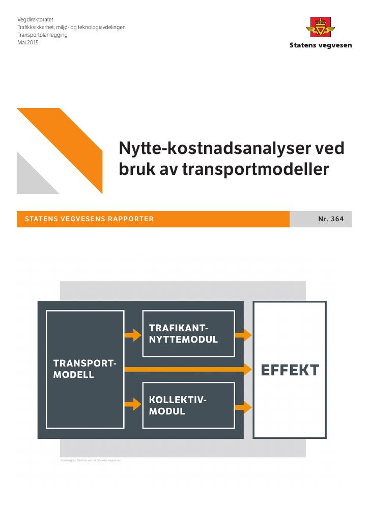 Forsiden av dokumentet Nytte-kostnadsanalyser ved bruk av transportmodeller