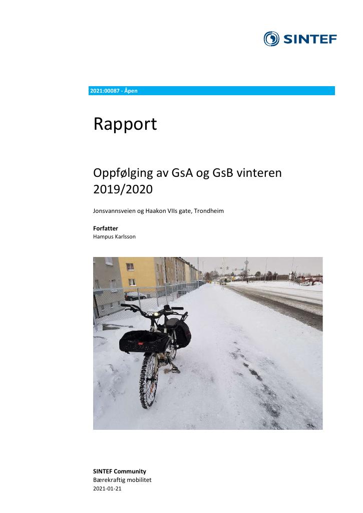 Forsiden av dokumentet Oppfølging av GsA og GsB vinteren 2019/2020