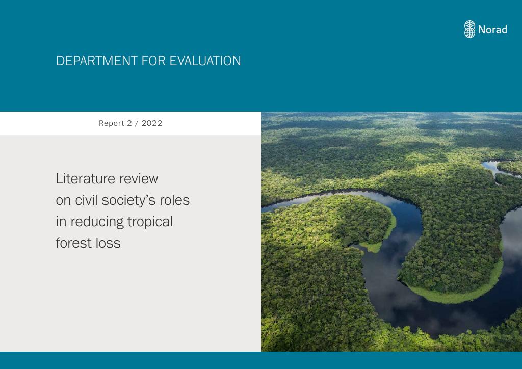 Forsiden av dokumentet Literature review on civil society's roles in reducing tropical forest loss