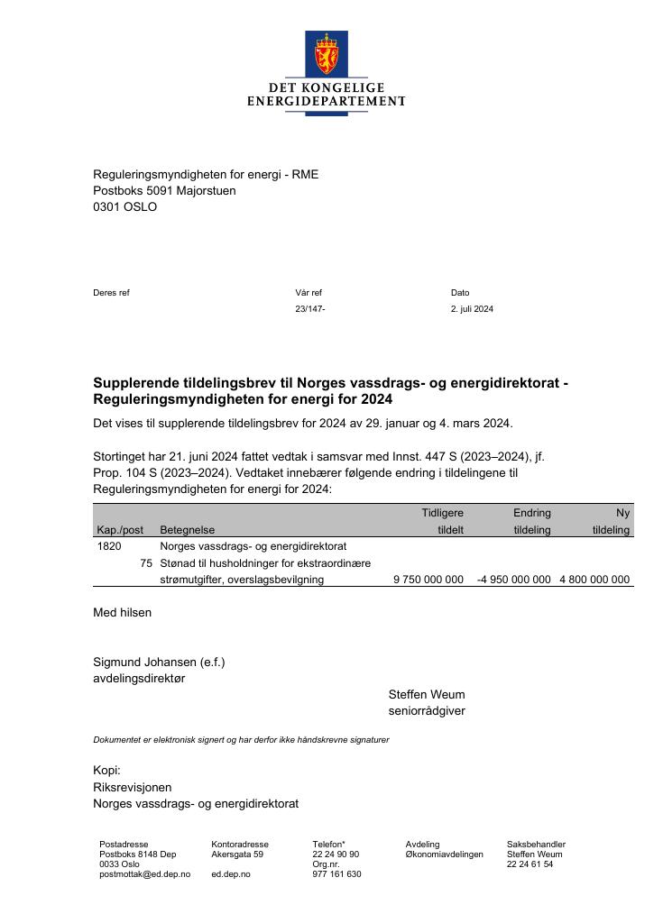 Forsiden av dokumentet Supplerende 2 2024