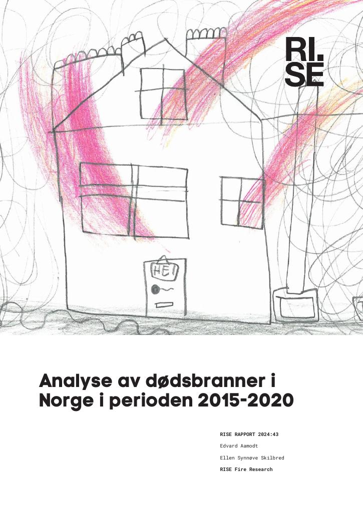 Forsiden av dokumentet Analyse av dødsbranner i Norge i perioden 2015-2020