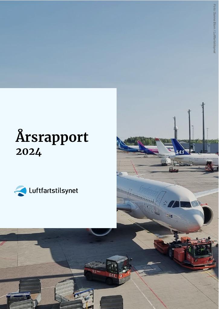 Forsiden av dokumentet Luftfartstilsynets årsrapport 2024
