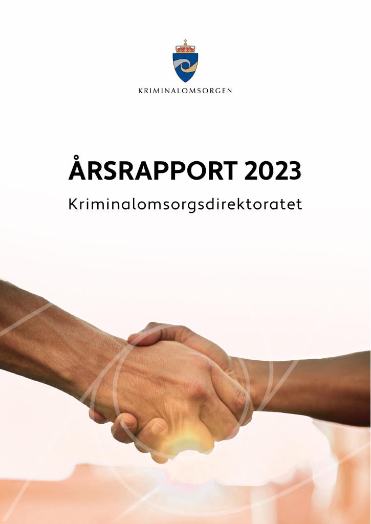 Forsiden av dokumentet Årsrapport Kriminalomsorgen 2023