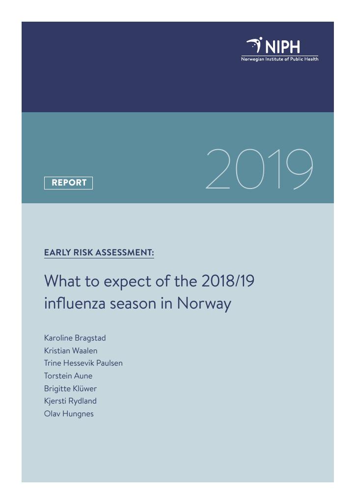 Forsiden av dokumentet What to expect of the 2018/19 influenza season in Norway