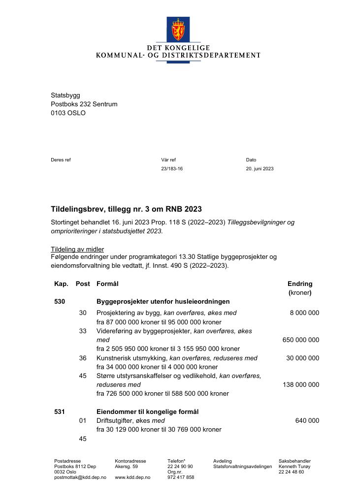 Forsiden av dokumentet tillegg3(pdf) 2023