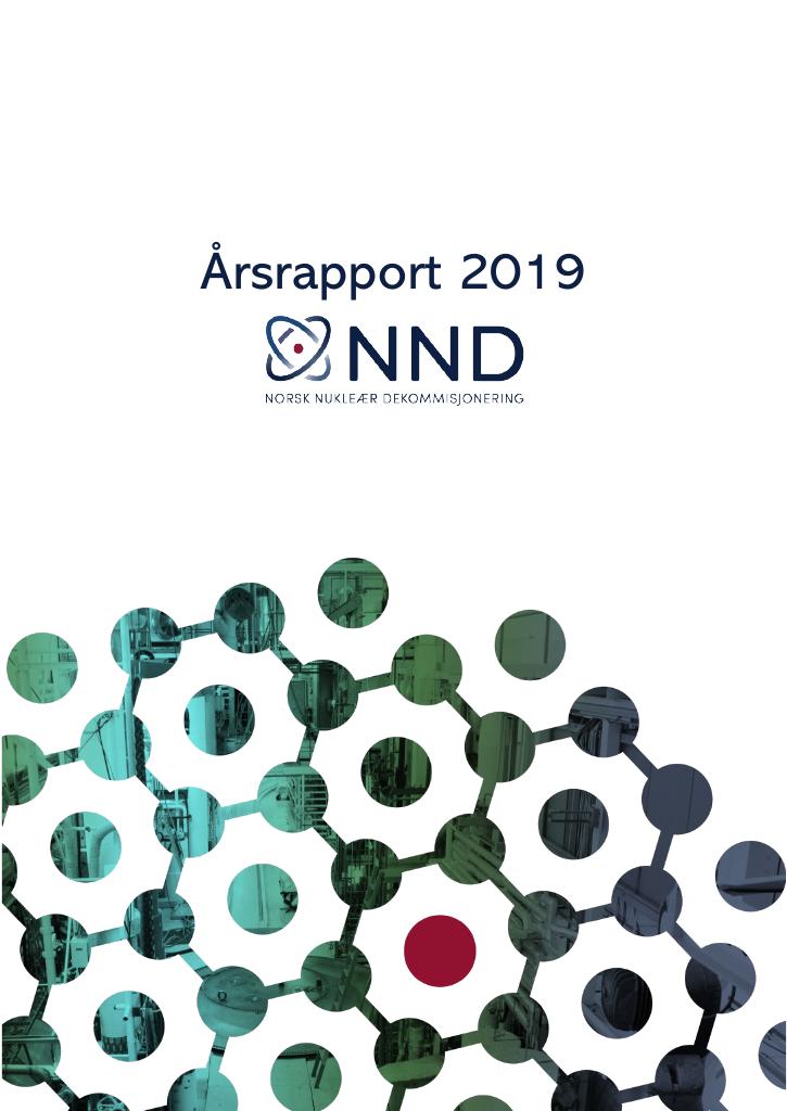 Forsiden av dokumentet Årsrapport Norsk nukleær dekommisjonering 2019