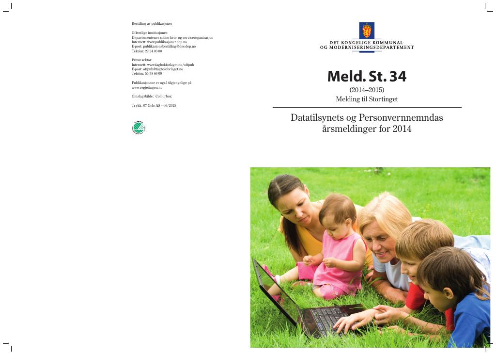 Forsiden av dokumentet Meld. St. 34 (2014–2015)