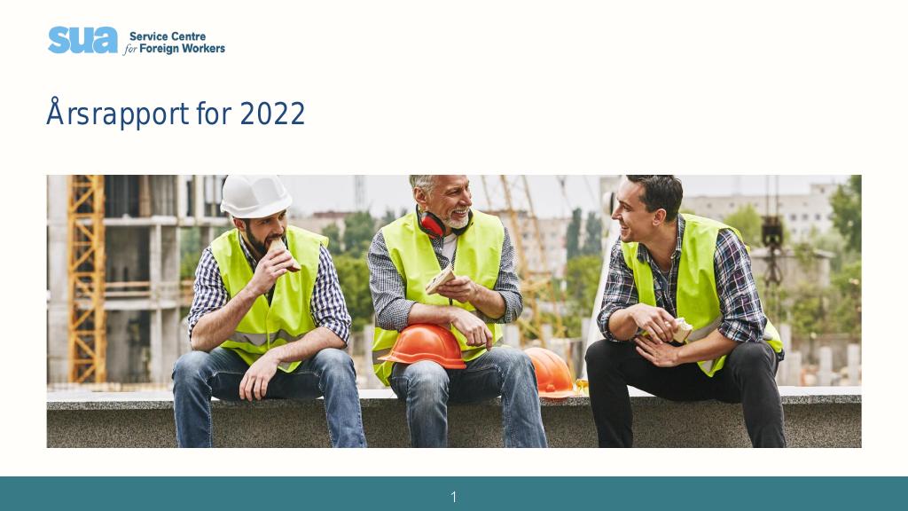 Forsiden av dokumentet Årsrapport Service Centre for foreign workers 2022