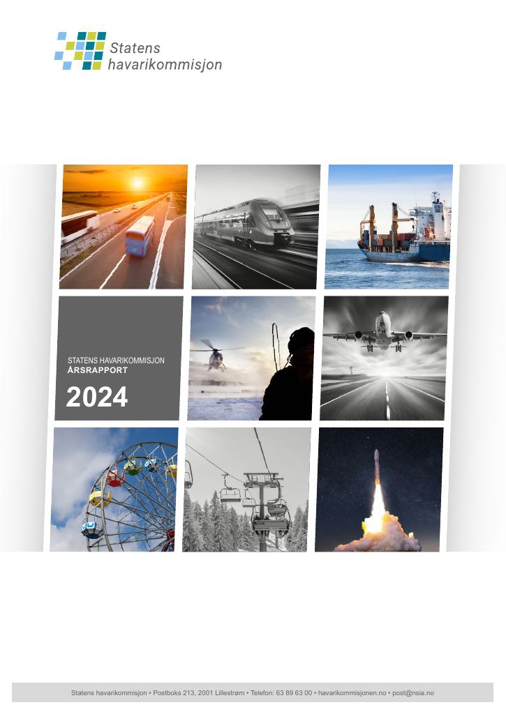 Forsiden av dokumentet Årsrapport Statens havarikommisjon 2024