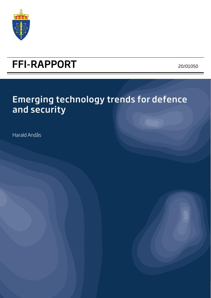 Forsiden av dokumentet Emerging technology trends for defence and security