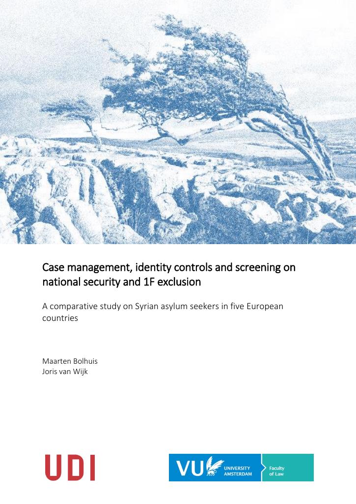 Forsiden av dokumentet Case management, identity controls and screening on national security and 1F exclusion