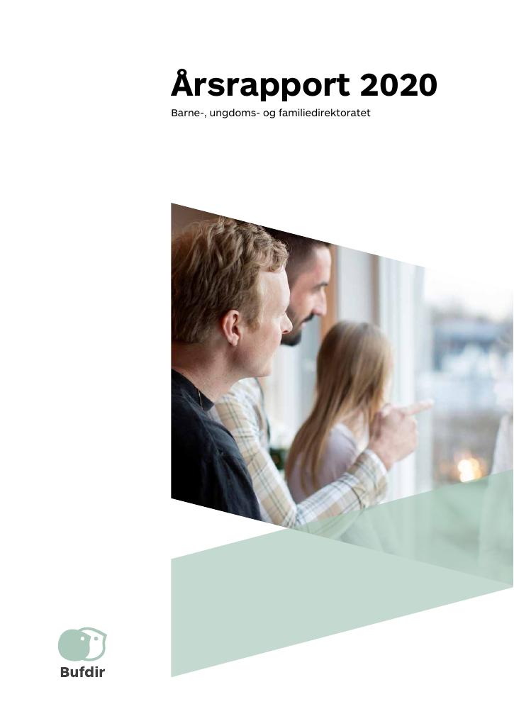 Forsiden av dokumentet Årsrapport Barne-, ungdoms- og familiedirektoratet 2020