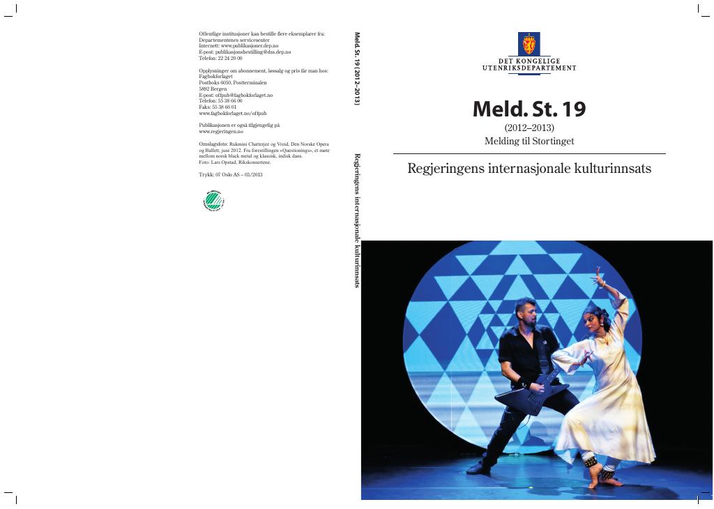 Forsiden av dokumentet Meld. St. 19 (2012–2013)