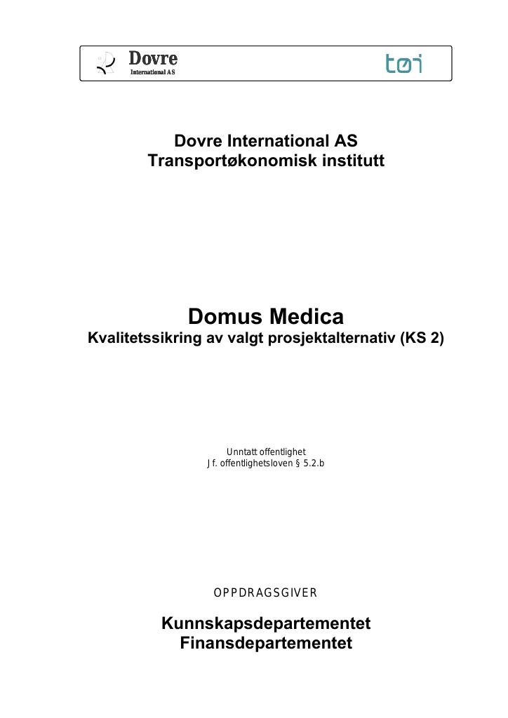 Forsiden av dokumentet Domus Medica (Gaustad UiO)