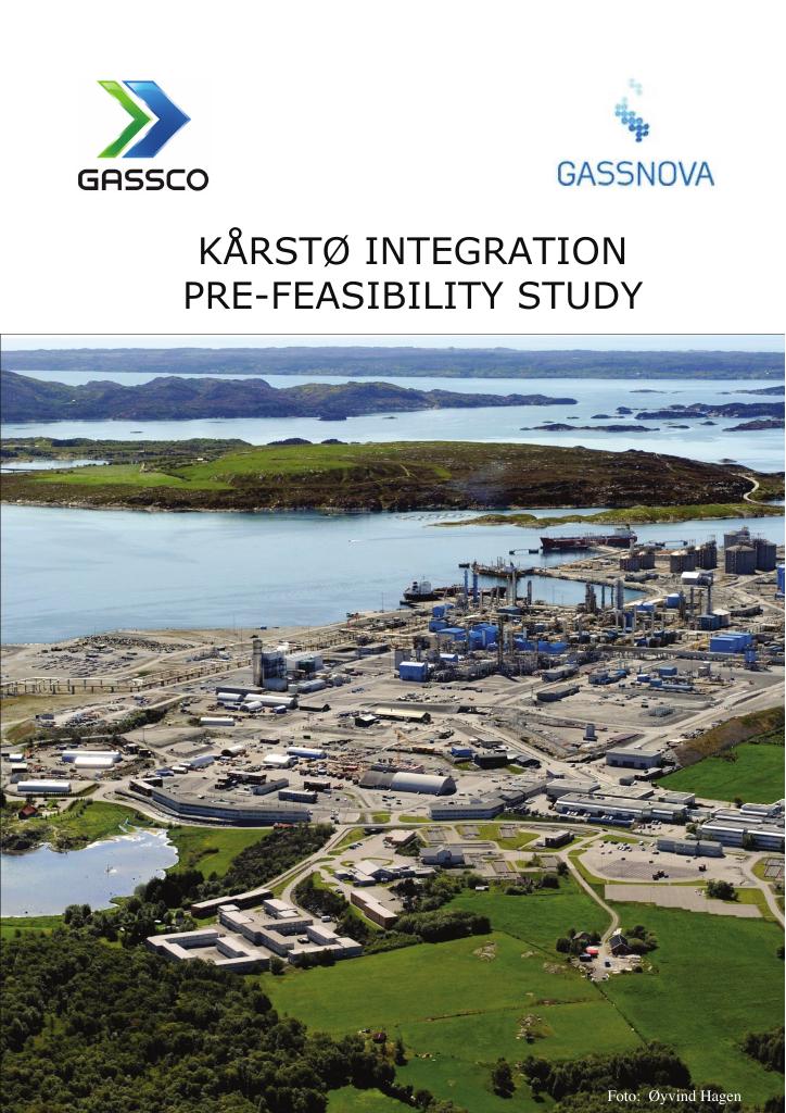 Forsiden av dokumentet Kårstø Integration Pre-feasibility Study Report