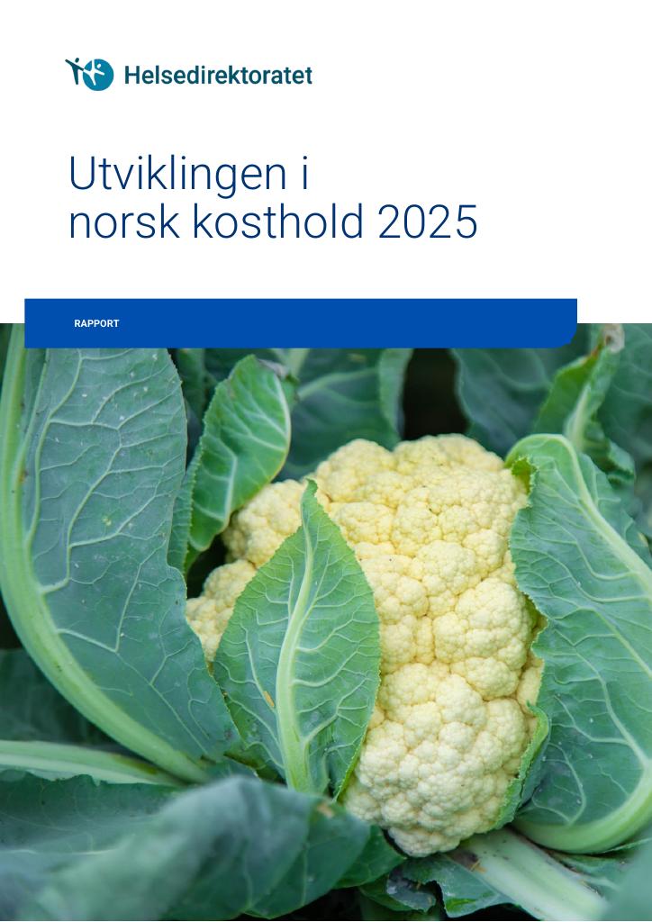 Forsiden av dokumentet Utviklingen i norsk kosthold 2025