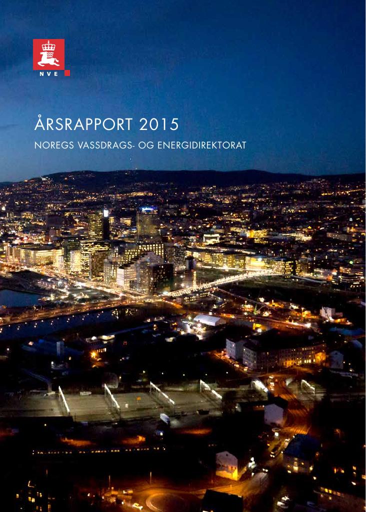Forsiden av dokumentet Årsrapport Norges vassdrags‐ og energidirektorat 2015