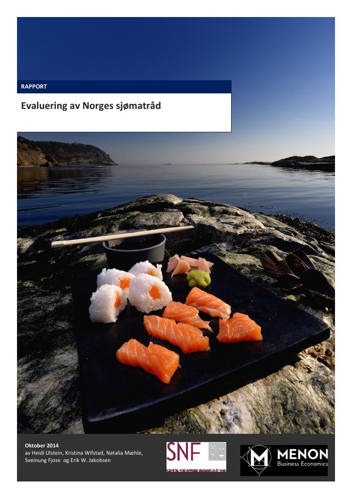 Forsiden av dokumentet Evaluering av Norges sjømatråd