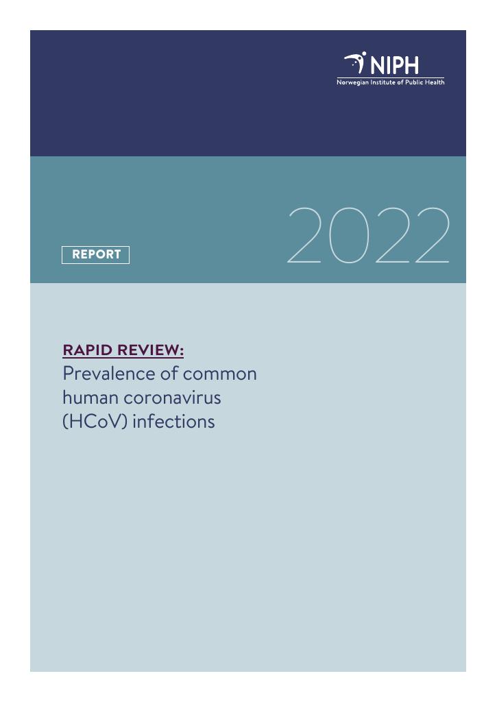 Forsiden av dokumentet Prevalence of common human coronavirus (HCoV) infections